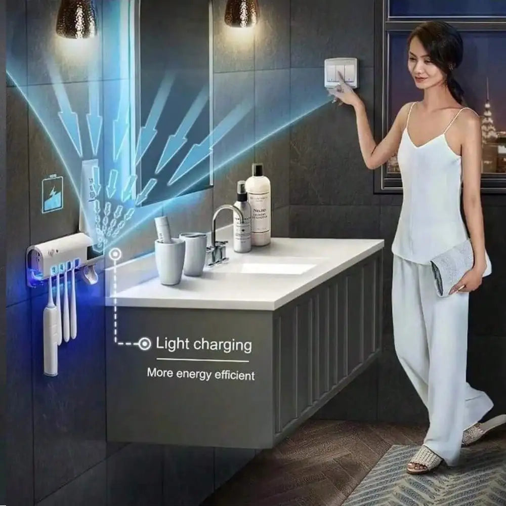 Wall-Mounted Smart Toothbrush Sanitizer