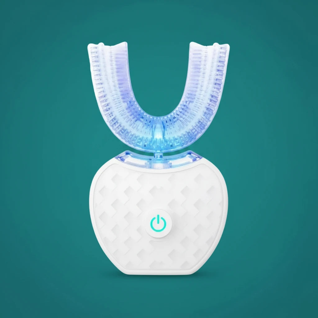 Blanchisseur de dents intelligent automatique à lumière bleue en forme de U