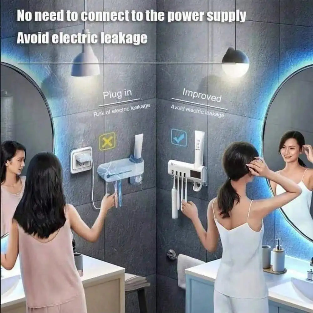 Wall-Mounted Smart Toothbrush Sanitizer