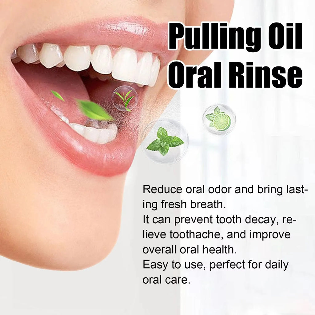 EELHOE Mint Coconut Oil Pulling Mouthwash Teeth & Tongue Scraper