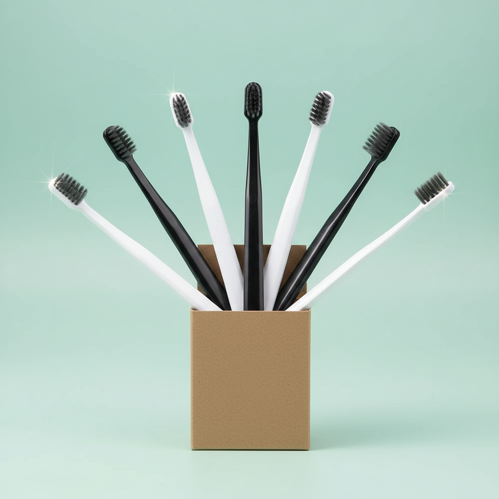 10PC Bamboo Charcoal Brush