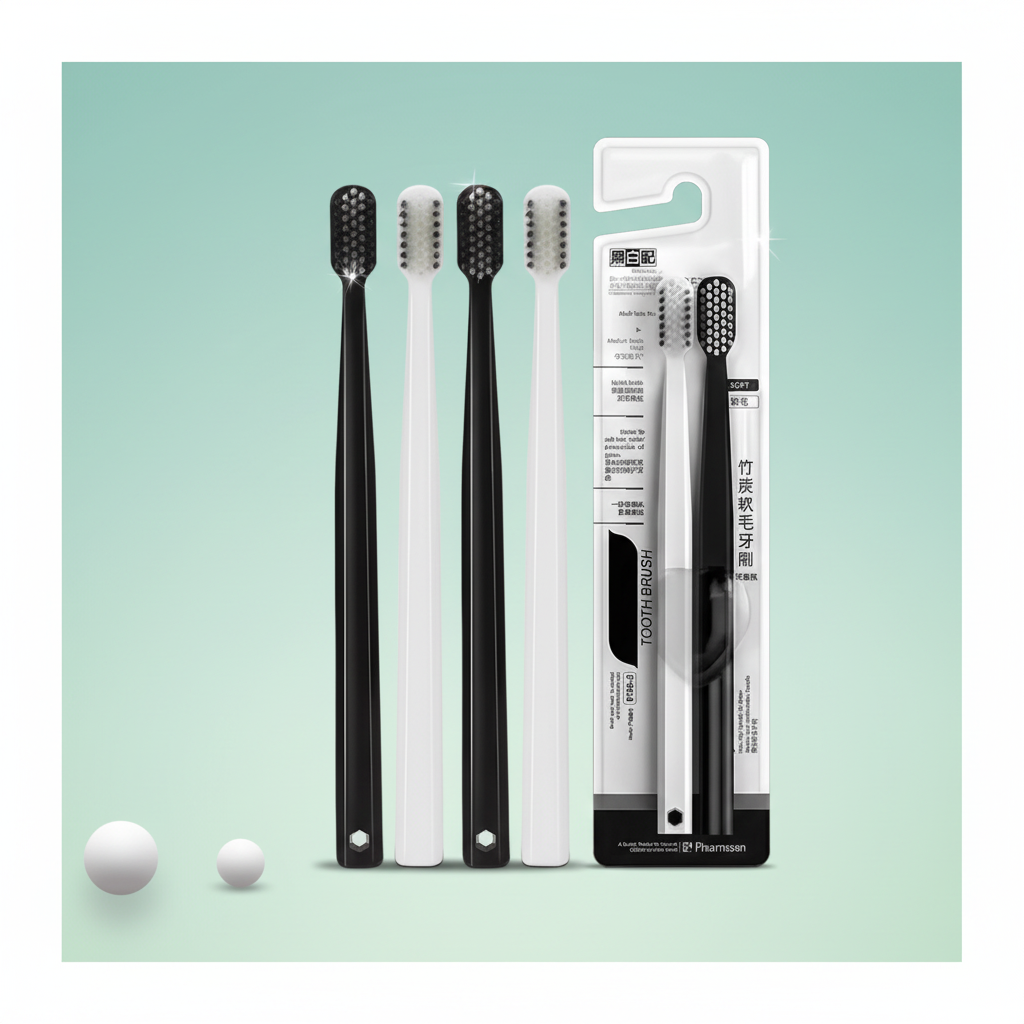 10PC Bamboo Charcoal Brush