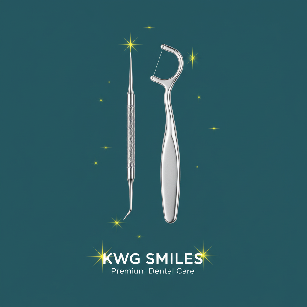 Stainless steel toothpick set on teal background